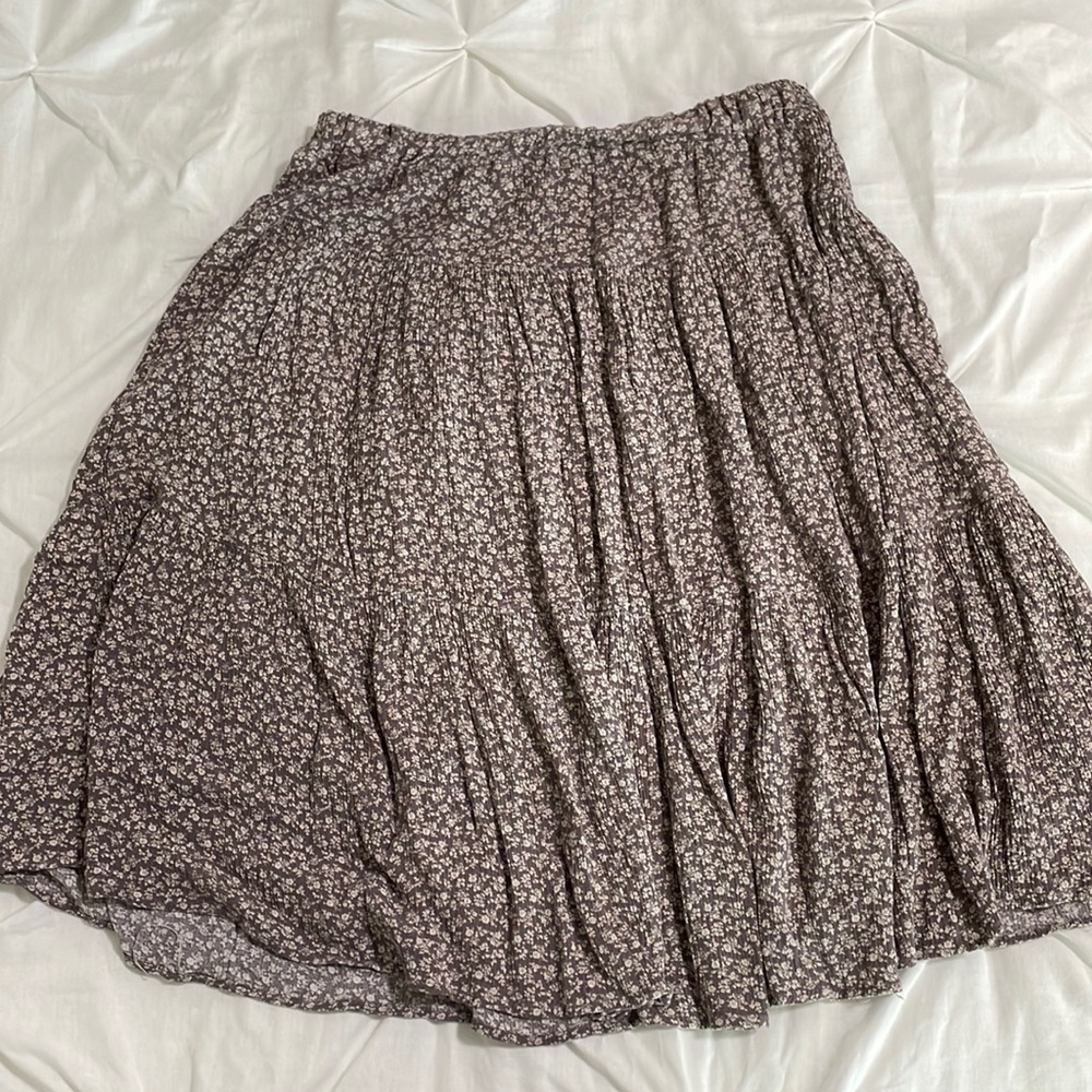Girls purple floral summer skirt